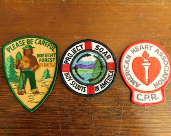 Your Choice: Smokey the Bear, Boy Scouts, or CPR Patch