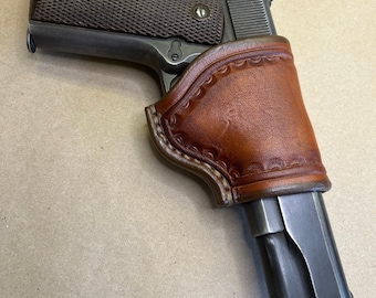 The "Slim" Holster for the Colt 1911 Govt. Model and Commander..... Handmade from Saddle Leather.