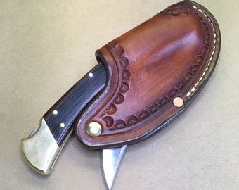 The "One-Hander" Knife Sheath... One Hand Opening... For The Buck 110 Folding Hunter Knife.