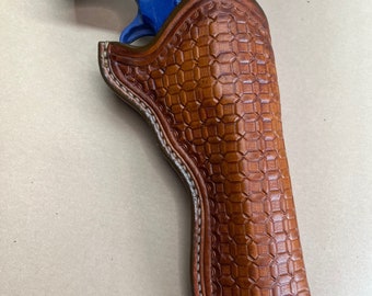 New! The "Forty-Niner" Holster For A Colt SAA / Ruger New Vaquero 5.5"..... Traditional Old West Style..... Handmade From Saddle Leather.