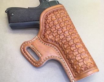 The "Sidekick" Holster for a Colt 1911 Govt Model..... Handmade from Saddle Leather.