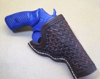 The "Classic" Holster for a Ruger SP101 3"..... Traditional OWB Style….. Handmade….. Free Shipping.