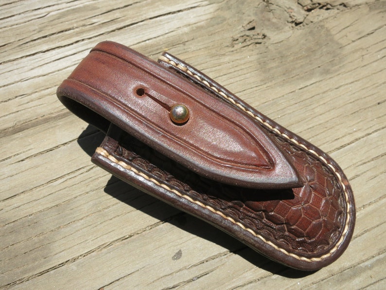 Leather Sheaths For Buck 110 Folding Knife.....HandTooled Etsy