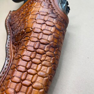 The "Forty-Niner" Holster For A Ruger Blackhawk 5.5"..... Traditional Old West Style..... Handmade From Saddle Leather. image 3