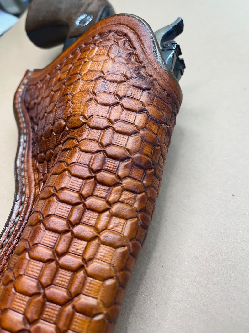 The "Forty-Niner" Holster For A Ruger Blackhawk 5.5"..... Traditional Old West Style..... Handmade From Saddle Leather. image 3