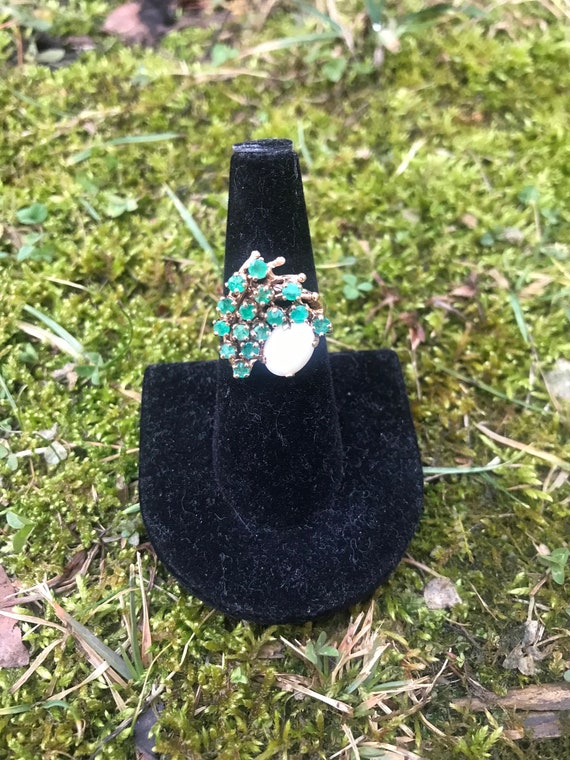 Emerald and Opal Ring