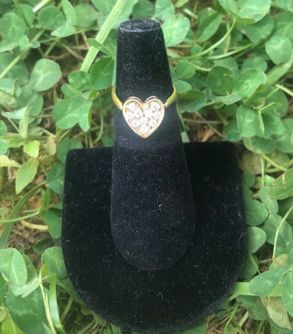 14K Spinning Heart Ring