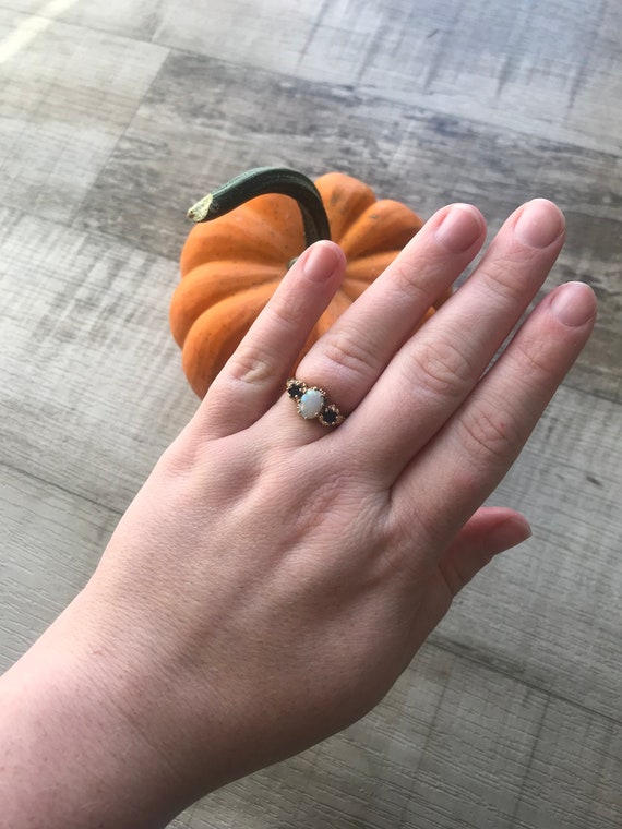 Opal and Sapphire Ring