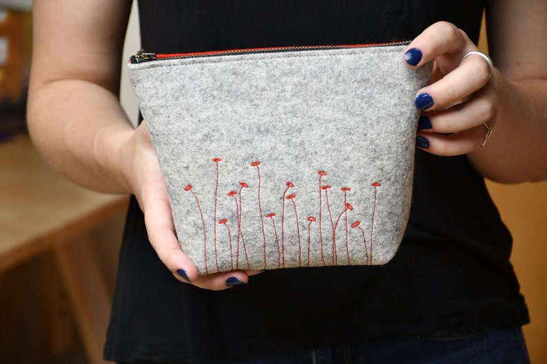 felt makeup bag