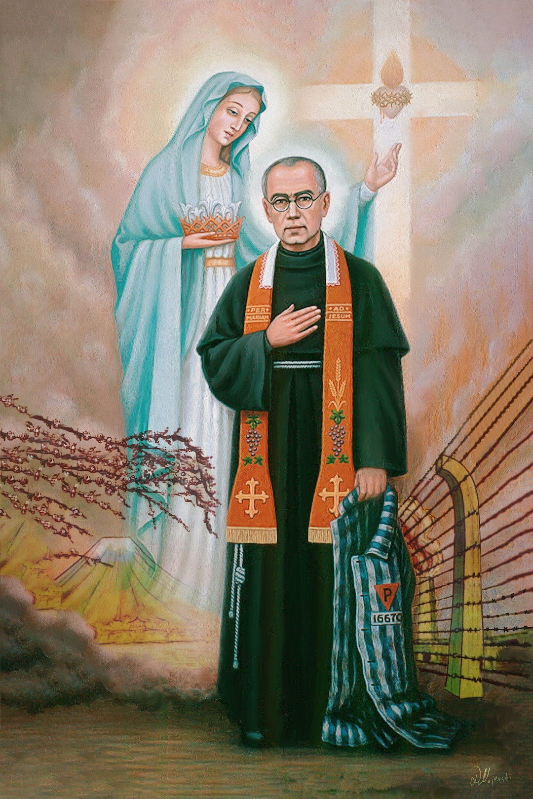 St. Maximilian Maria Kolbe, Martyr of Charity. Canvas Print or Poster ...