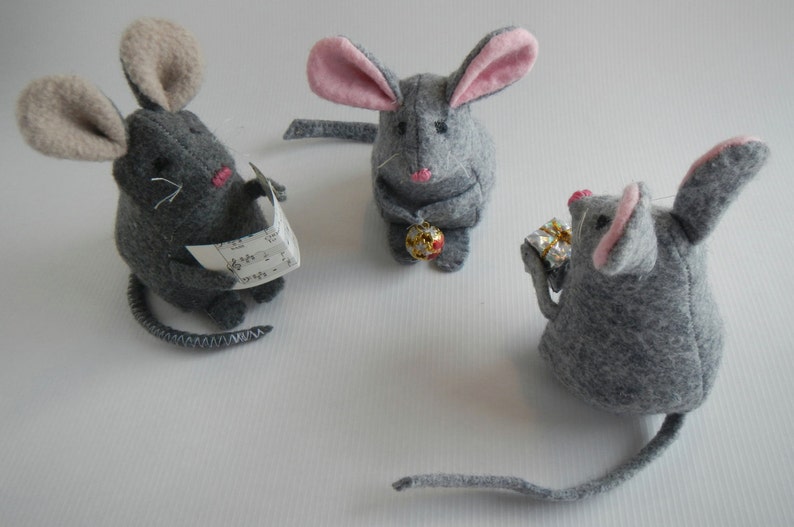 Mouse Sewing Pattern PDF 4 Inch Tall wool Felt Toy Party Etsy Australia