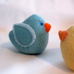 Modèle de couture oiseau - téléchargement immédiat - animal en peluche, ornement, bébé oiseau, peluche, jouet mobile