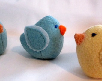 Bird sewing pattern-Instant Download-stuffed animal-toy, ornament, baby bird, softie, mobile toy