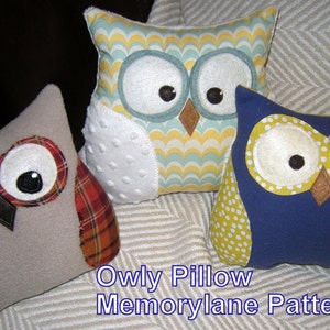 Owl pillow- Sewing Pattern-Graduation gift for her, Instant Download-Nursery gift, sofa pillow, softie