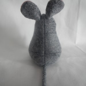 Mouse sewing pattern PDF 4 inches tall wool felt toy, party favour, craft project, softie, or wedding and seasonal ornament. Halloween image 4