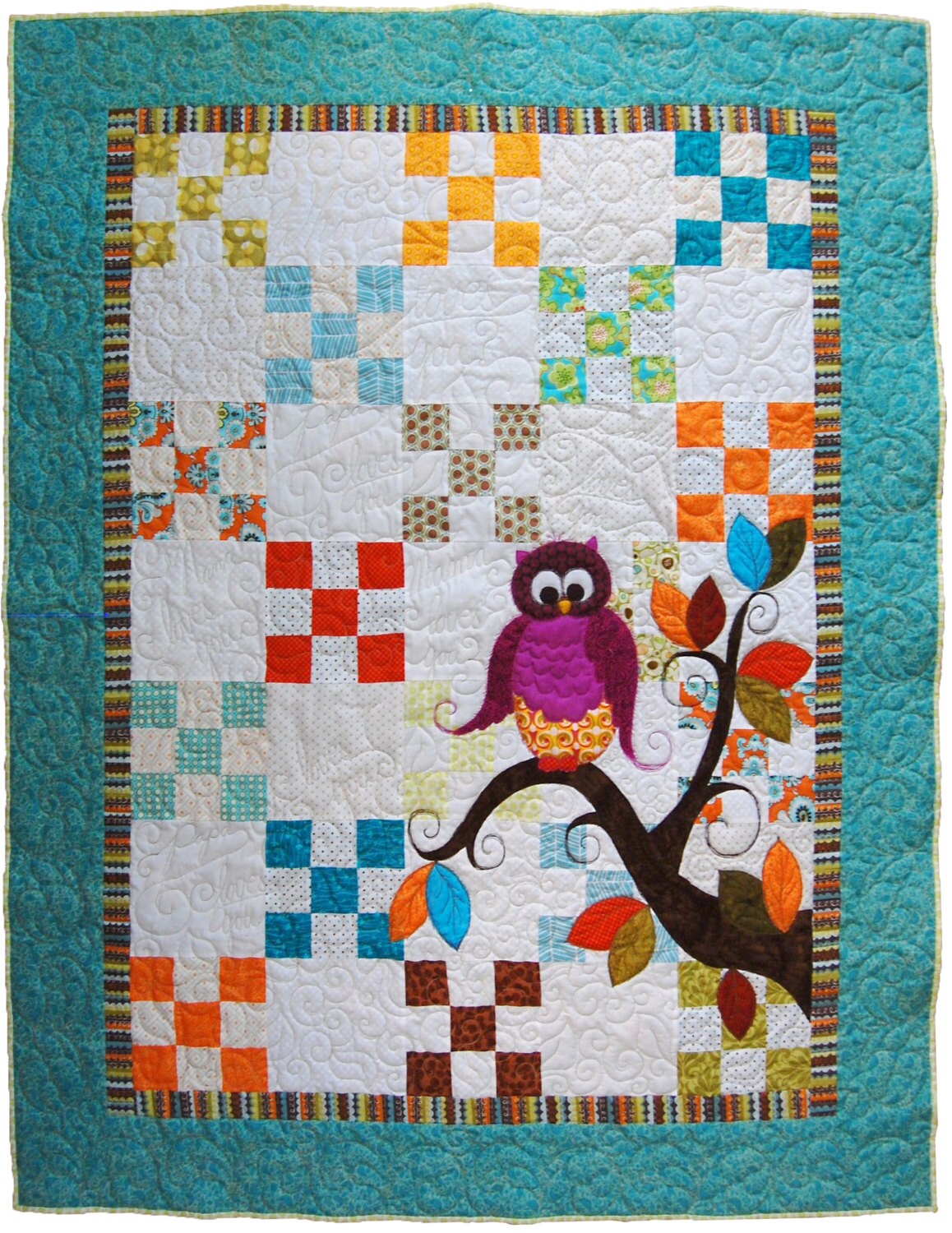 Baby Quilt Pattern PDF Owl Quilt Pattern PDF Baby Shower Gift Applique Pattern Child s Quilt Pattern Etsy Canada