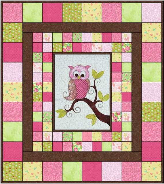 Baby Owl Quilt Pattern Pdf Owl Crib Quilt Pattern Pdf Etsy