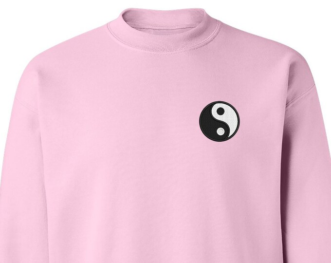 Yin Yang Unisex Crewneck Sweatshirt, Gift for Her, Yin Yang Pullover Sweater, Unisex Winter Sweatshirt, Yin and Yang Unisex Sweatshirt