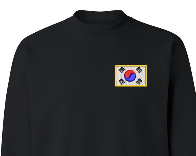 South Korean Flag Crewneck Sweatshirt, Gift for Her, South Korea Pullover Sweater, Unisex Winter Sweatshirt, South Korean Flag Sweater, KPOP