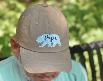 PAPA Bear Baseball Cap PAPA BEAR Baseball Cap Gift for Dad Bear Family Hat Matching Family Hats  Papa Bear Family Fathers Day Gift for dads