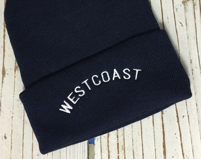 WESTCOAST Embroidered Beanie Cuffed Cap - Multiple Colors