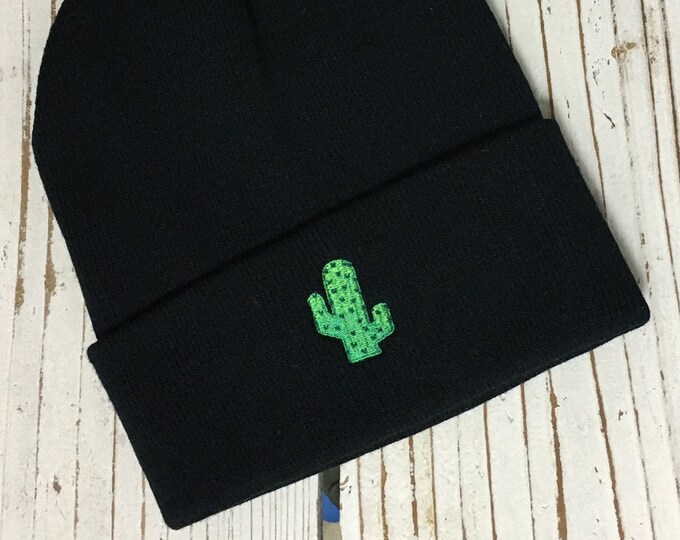 CACTUS Embroidered Beanie Cuffed Cap - Multiple Colors