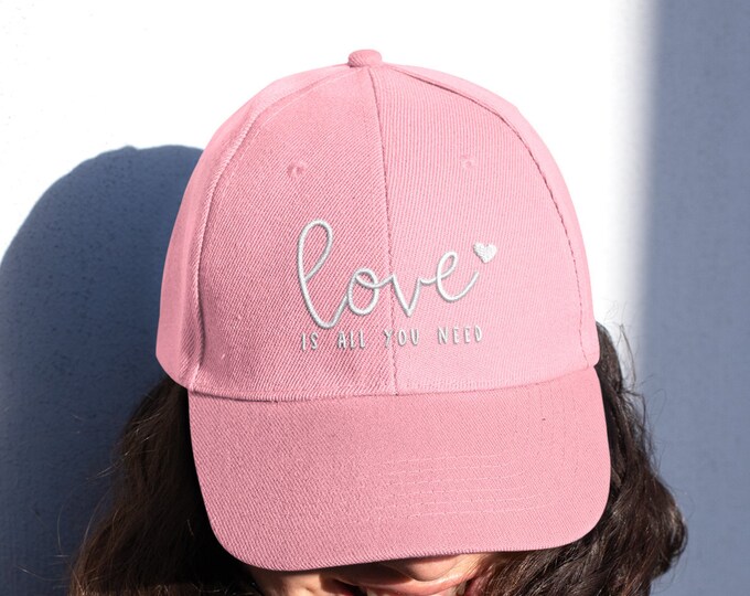 Love Is All You Need Baseball Dad Hat, Love Hat, Embroidered Dad Hat, Love Dad Hat, Gifts for Her, Valentines Day Gift, Valentines Day Hat