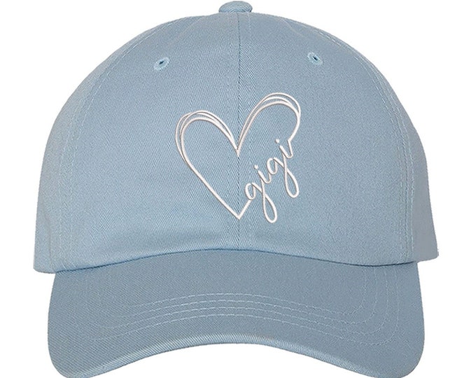 Gigi Heart Baseball Hat, Gift for Grandma Hats  Nana Baseball Hat, Gifts for her, Mother's Day Grandparents Gifts Grandma Gifts for mom