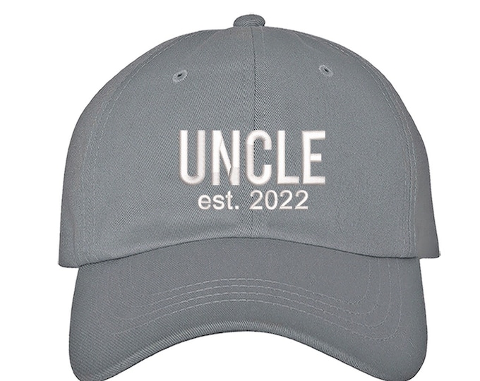 UNCLE Est. 2022 Baseball Hat Embroidered Hats Uncle Baseball Caps, Uncle Hat, Gifts for uncle, Unisex Baseball hats Fathers Day Gifts Hats