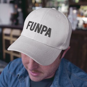 Funpa Baseball Dad Hat, Funpa Hat, Embroidered Dad Hat, Grandpa Dad Hat, Gifts for Grandfathers, Fun Grandpa Hat, Fun Grandpa Baseball Cap