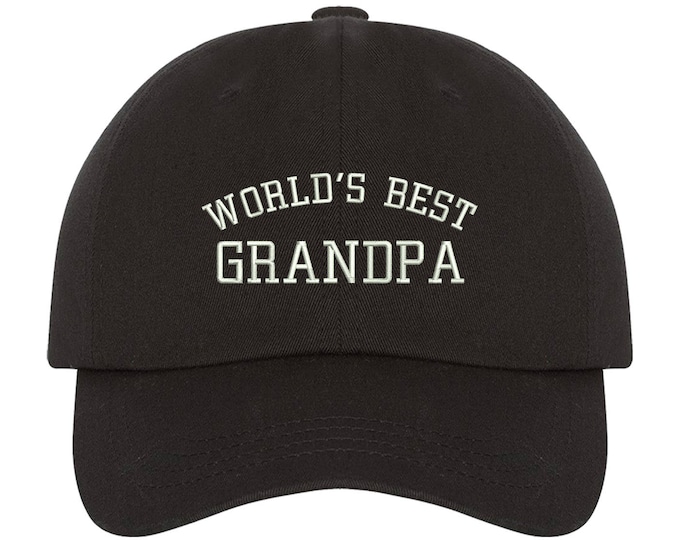 Grandpa Gift , World's BEST GRANDPA Dad Hat Grandfather Gift for Grandpa Gift for Dad  Grandpa Gift Fathers Day Gift, Hats for Grandfathers