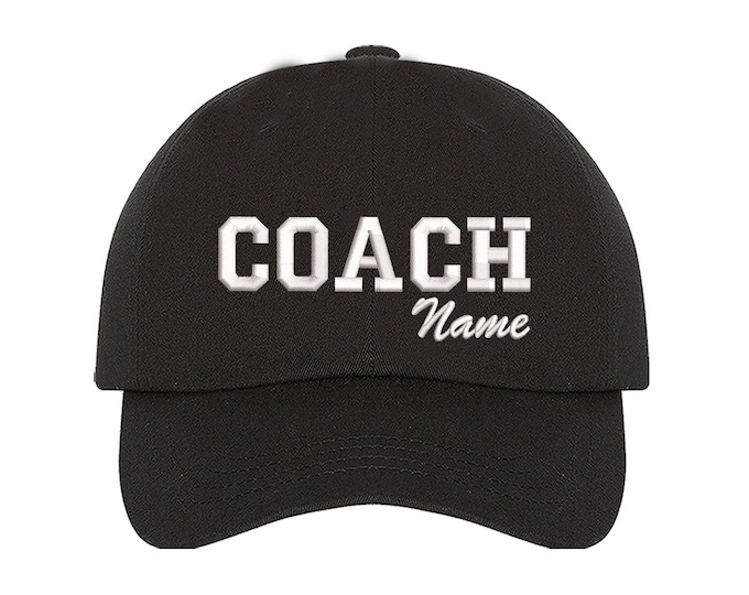 Personalized Gift for Coach Baseball Cap Custom Hats for Coaches Your Name here baseball cap Football Coach Gifts Basketball Coach Hats