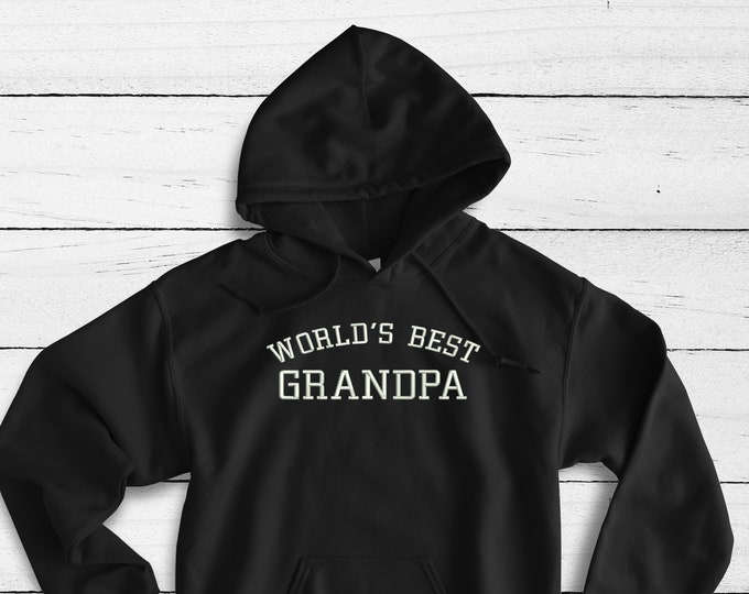 World's Best Grandpa Sweatshirt Unisex Embroidered Sweatshirt Gift for Grandpa Sweatshirt Grandpa Hoodie Sweater