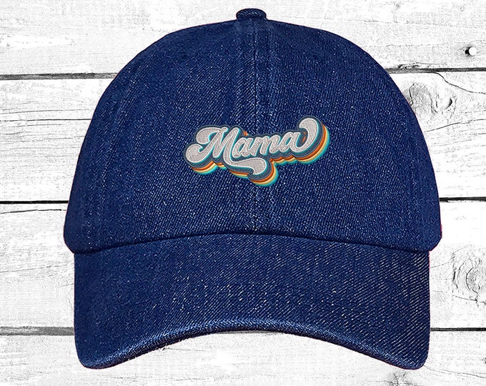 MAMA Retro Baseball Hat  Women's Hat, Mom Life Hat, New Mom Hat, Women's Accessories , Mama Dad Hat, Gift for mom Baseball Caps Mom Gift