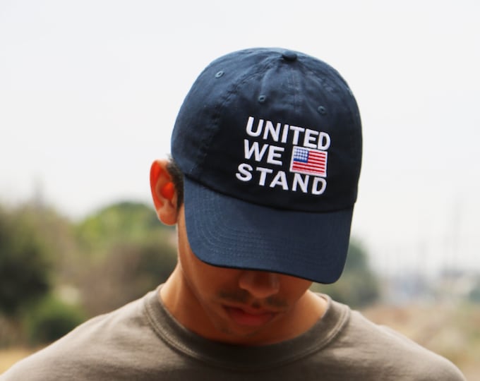 United we stand Dad Hat, American Flag Hat, America Baseball Hat, USA Flag Cap, Memorial Day Hats, 4th of July Hats, USA Flag Patch Unisex