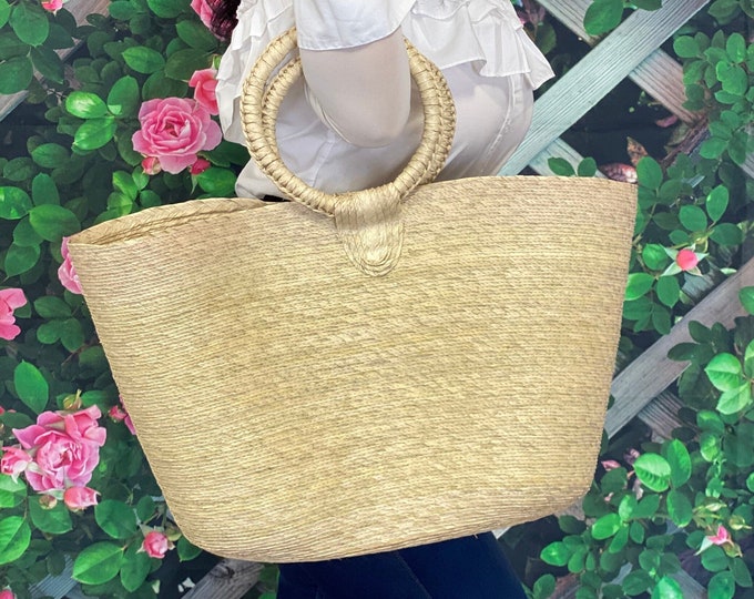 Handwoven Beach Bag, Straw Handbag, Mexican Palm Bag, Handmade Mexican Purse, Large Straw Bag, Small Straw Bag, Mexican Straw Purse, Tote