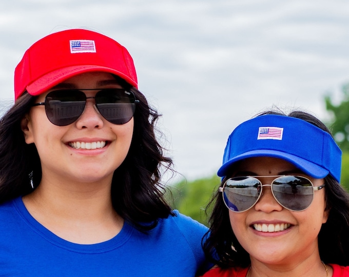 USA Flag Visor Hat 4th Of July Visor Sun Visors, Flag Visor Hat, Red white and Blue, Memorial Day Visor Hat Sun Hat, Labor Day Beach Hat