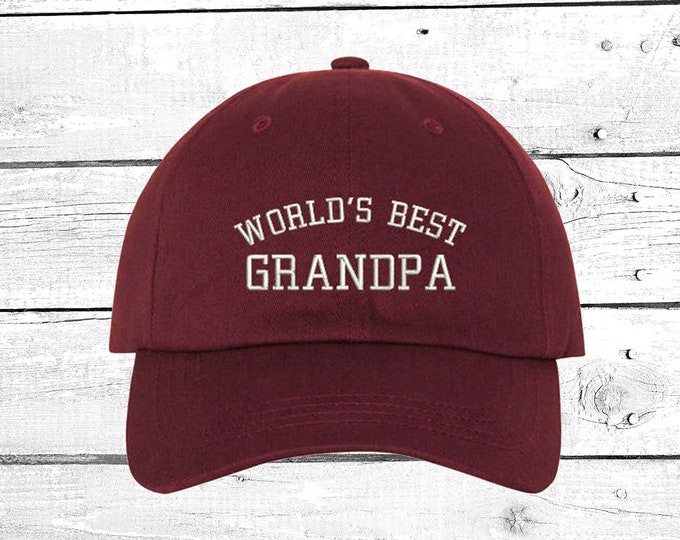 World's BEST GRANDPA Dad Hat for best buds Grandfather Gift for Grandpa Hats Gift for Dad Best friend Cap Papa Hat Abuelo Cap