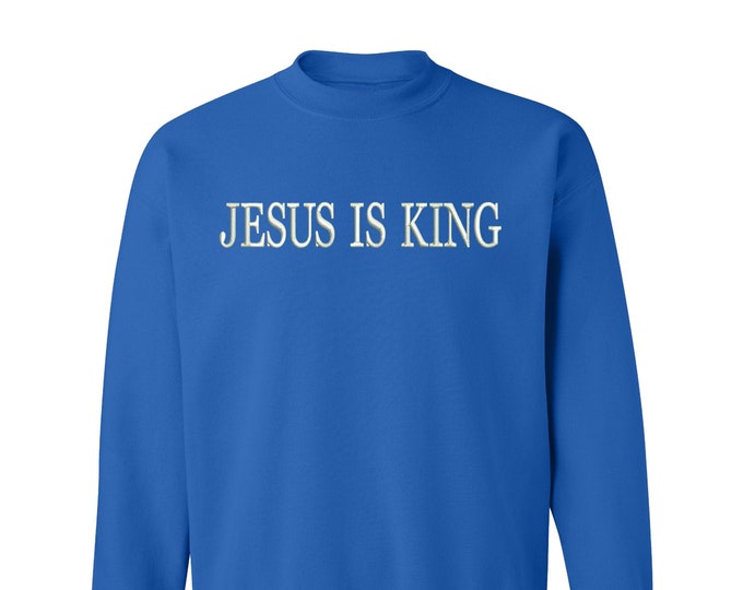 Jesus is king Sweatshirt Unisex Embroidered kanye West Yeezus Crewneck Sweatshirt Women Winter Sweater Mens Sweatshirts Gift for her