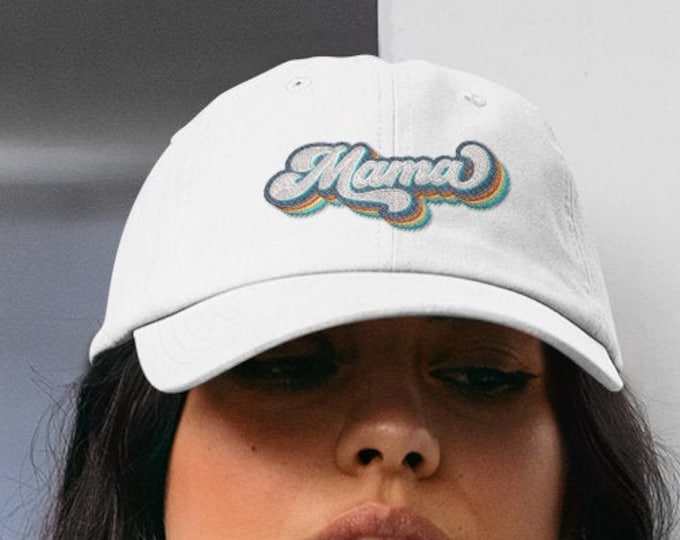 Mama Retro Dad Hat, Mama Dad Hat, Embroidered Dad Hat, Gifts for Her, Mothers Day Gift, Mothers Baseball Caps, Gift For Mom, Baseball Cap