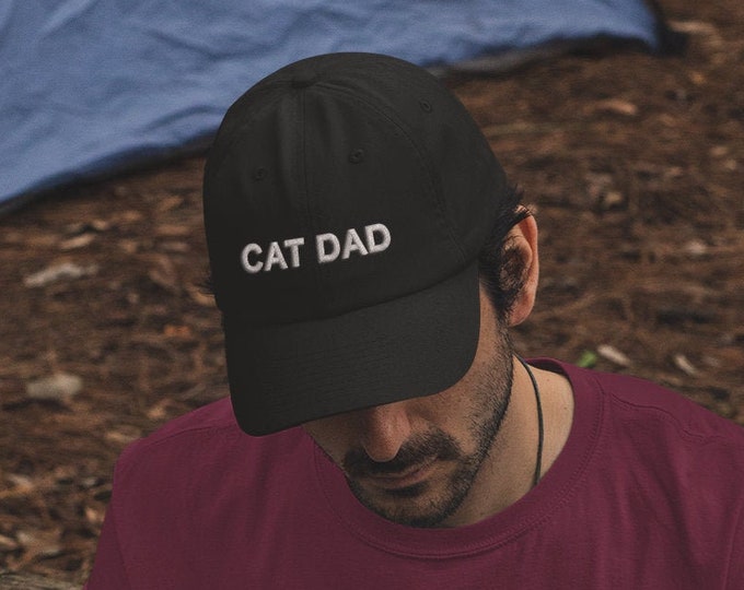 Cat Dad Baseball hat, Gift for Cat lover, embroidered baseball hat, Funny Cat Dad hat, Cat Parents gifts for cat dad, Cat Hat, Pet owner hat