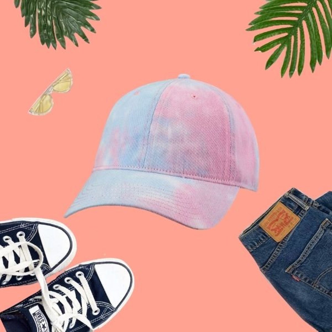 Tie Dye Unisex Baseball Hat Cotton Candy Hatunisex Baseball Etsy