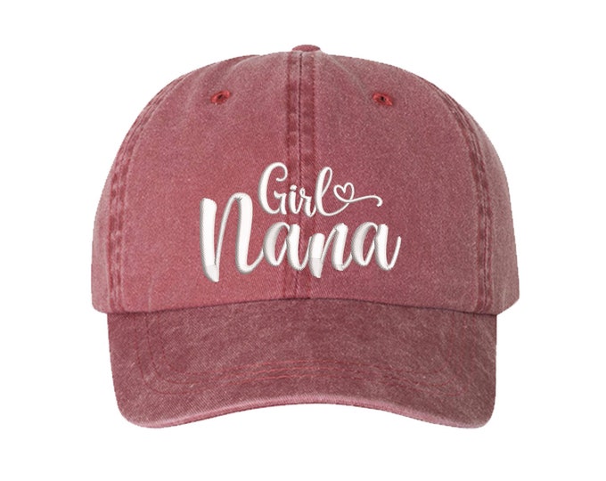 Girl Nana Washed Dad Hat, Nana Baseball Hat, Grandma Hats, Gifts for Grandma, Girl Nana Baseball Hat, Gifts for her, Grandma's Gift