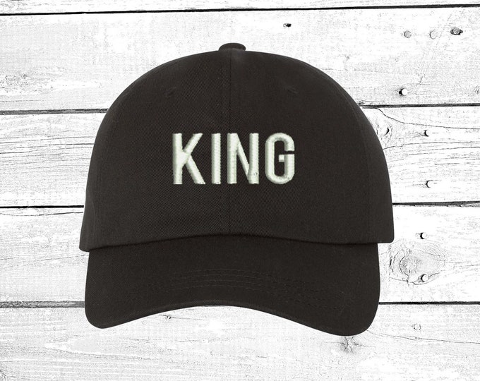 KING Baseball Hat Couples Matching Hats Gift for Boyfriend Unisex Caps Sun Hats