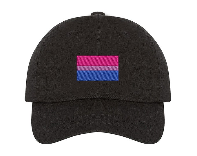 Bisexual Flag Pride Dad Hat, LGBT Hat, Rainbow Baseball Hat, Bisexual Baseball Cap, Pride Flag Hat, Lgbtqia Baseball Hat, Pride Baseball Hat