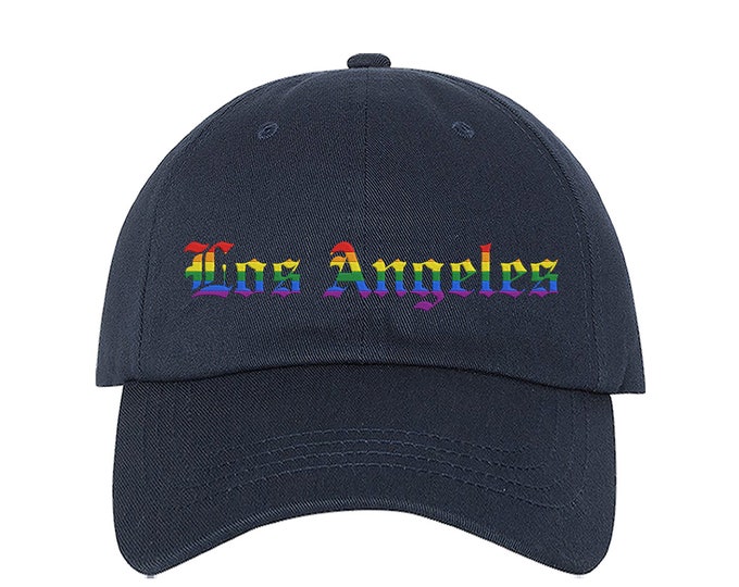 Los Angeles Pride Dad Hat, LGBT Hat, Rainbow Baseball Hat, LA Pride Baseball Cap, Pride Flag Hat, Lgbtqia Baseball Hat, Pride Baseball Hat