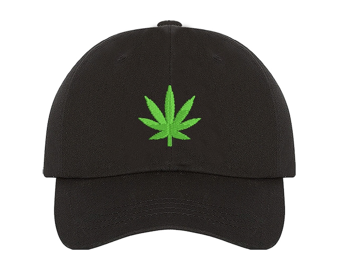 Weed Dad Hat, Weed Leaf Dad Hat, Embroidered Dad Hat, Gifts for Her, Gifts for Him, Weed Baseball Cap, 420 Dad Hats, Marijuana Dad Hats