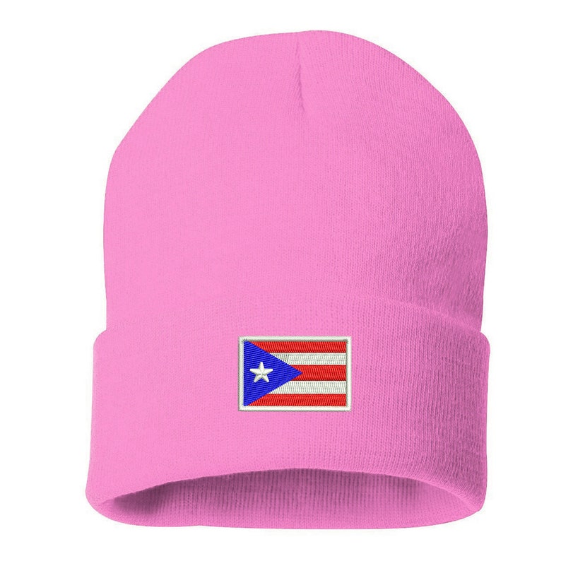 Puerto Rican Flag Cuffed Beanie Puertorican Festival Hats - Etsy