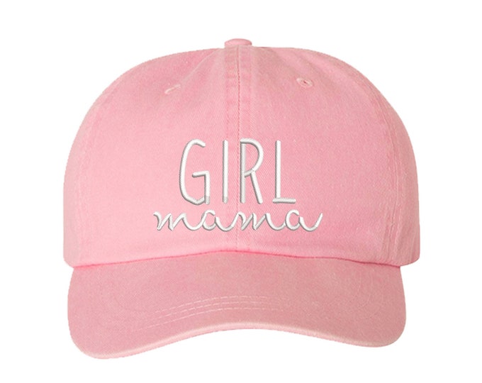 Girl Mama Washed Dad Hat, Mom Baseball Hat, Mommy Hats, Gifts for Mom, Girl Mama Baseball Hat, Gifts for Mom