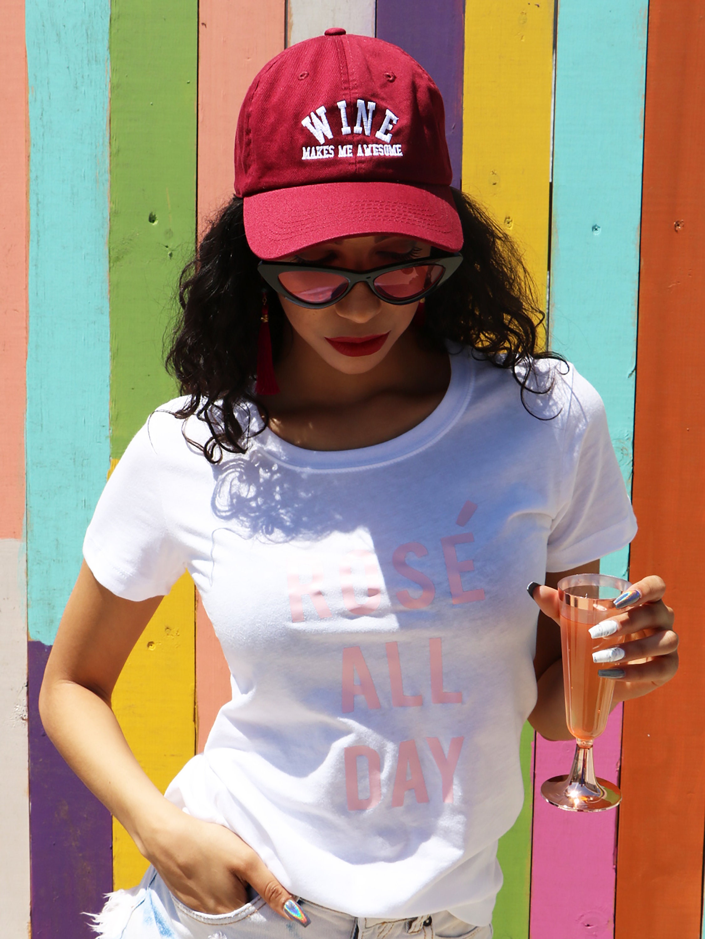 WINE Dad Hat Wine makes me awesome Dad Hat Rosé Wine hat, Brunch